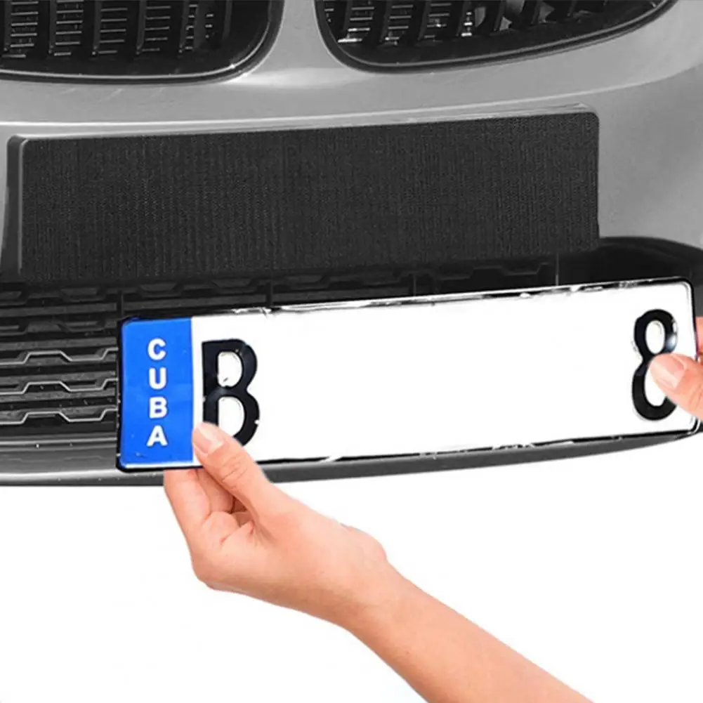 2Pcs/Set Invisible Adhesive License Plate Holder High Temperature Resistant Frameless Weather-proof Number Plate Holders