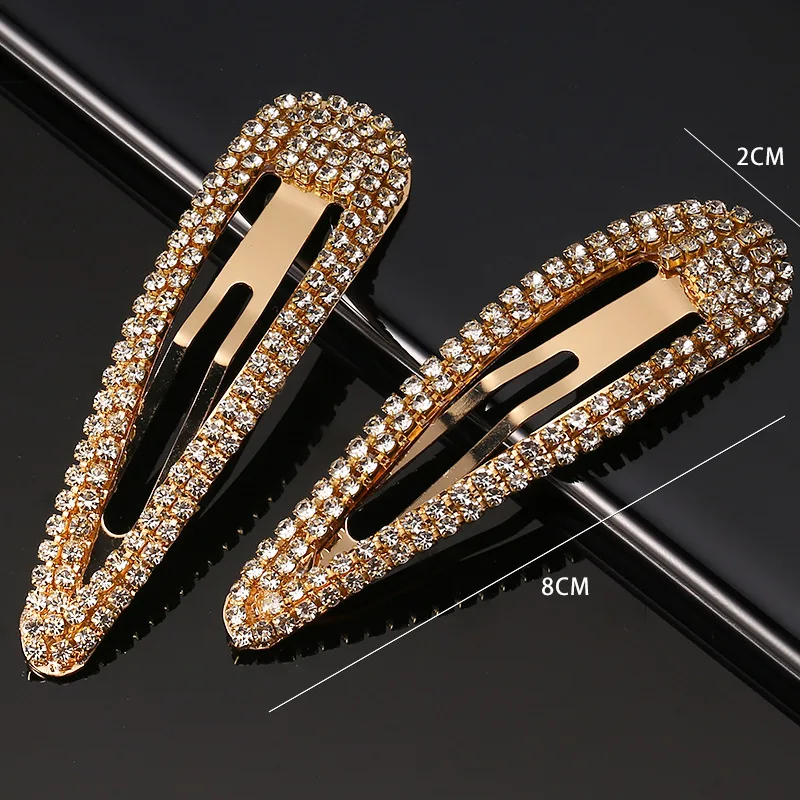 Elegant Metal Drop Rhinestone Hairpin Women Girls Hair Clip Bobby Pin Accessories For Hair Ornaments Hairclip Barrette Headdress