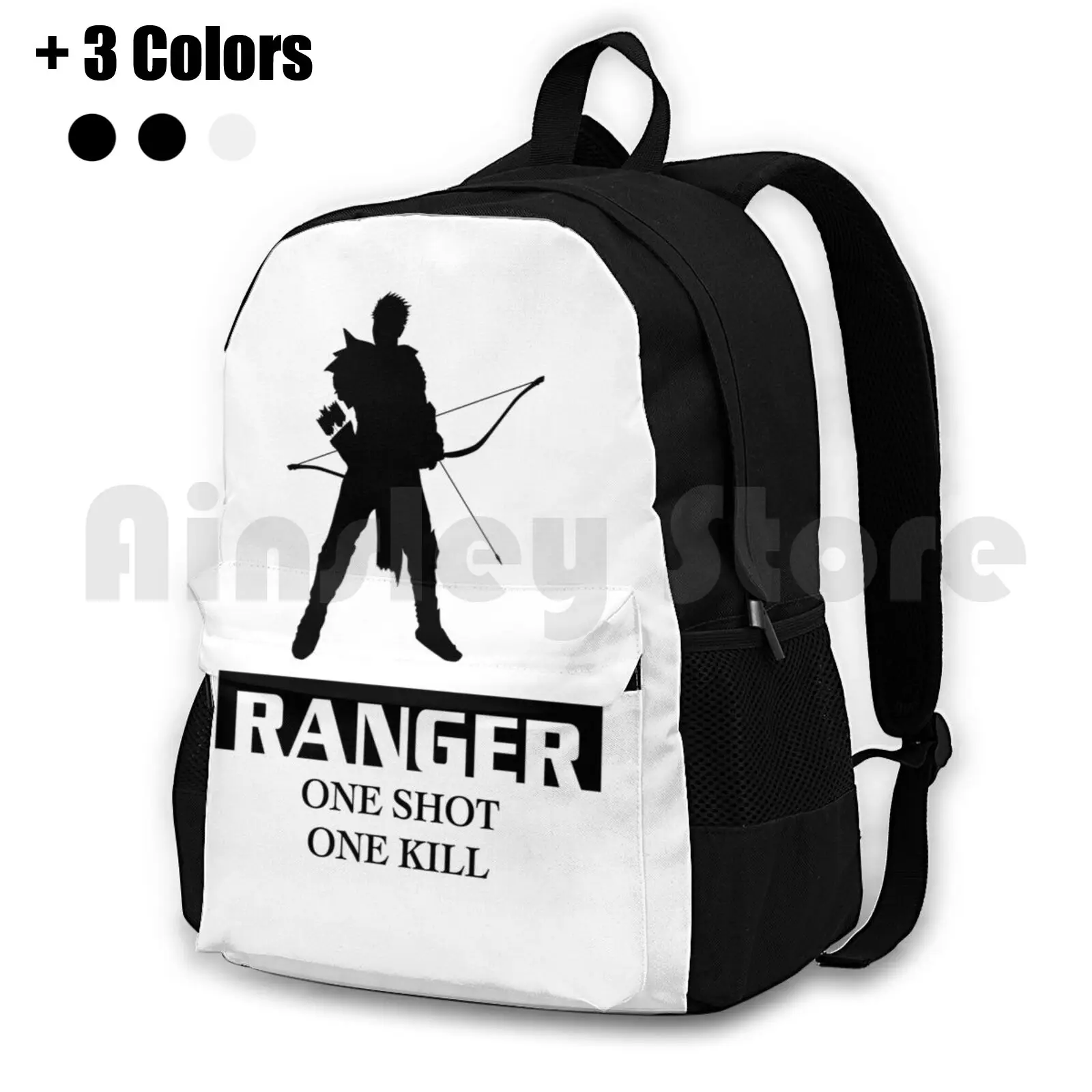 Ranger Outdoor Hiking Backpack Waterproof Camping Travel D D And Pathfinder D20 Ranger One Shot One Kill Bulls Eye Bow Arrow