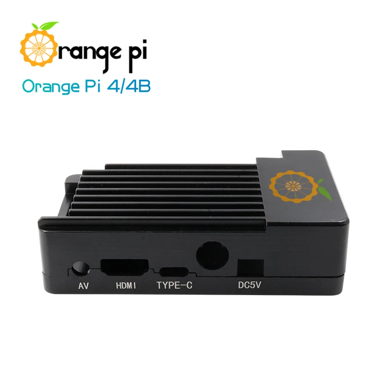Orange Pi Aluminum Alloy Black Protective Case+Thermal conductive adhesive,Suitable for Orange PI4/4B Boards ONLY