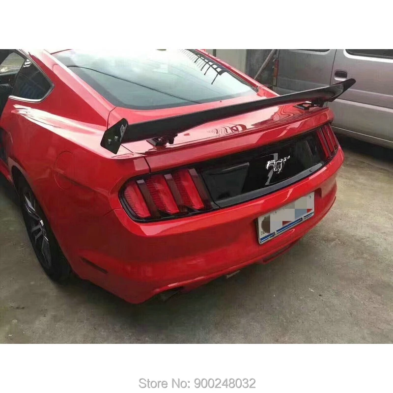 

For Ford Mustang 2015-2018 or sedan models, drilling needed Carbon Spoiler Wing Trunk Lip Boot Cover Car Styling