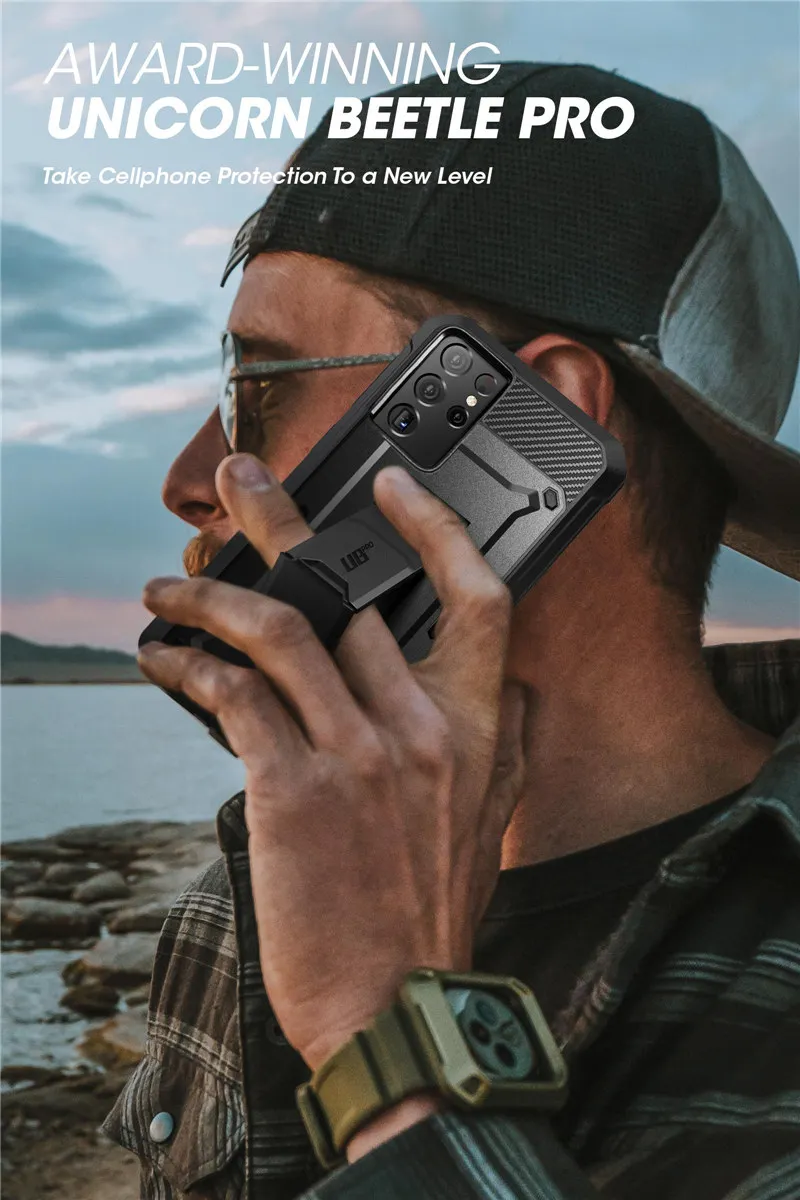 SUPCASE For Samsung Galaxy S21 Ultra Case (2021 Release) 6.8" UB Pro Full-Body Holster Cover WITHOUT Built-in Screen Protector