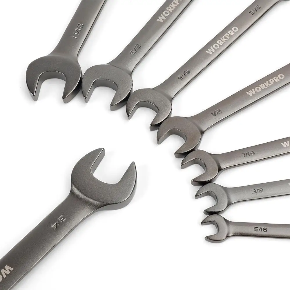 WORKPRO 8 Chiếc Cờ Lê Flex-Đầu Siết Kết Hợp Bộ Cờ Lê Vòng Miệng Hệ Mét/SAE Dụng Cụ Sửa Chữa Gia