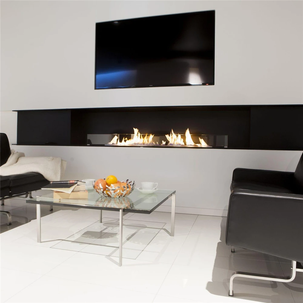 

Inno-Fire 36 inch real fire intelligent smart ethanol burning fireplace insert with RS485 RS232 dry contact