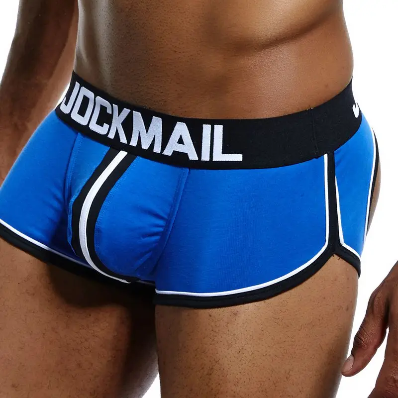 JOCKMAIL Brand Mens Underwear Boxer Trunks Gay Penis Pouch cueca boxer calzoncillos hombre Man Boxer Shorts Sleepwear panties