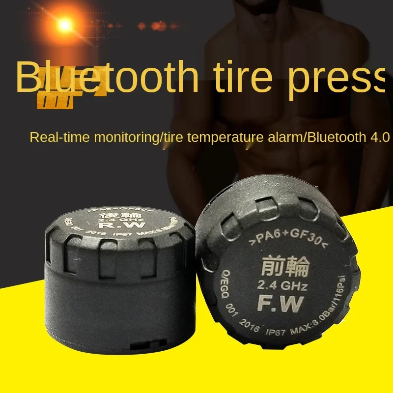 Locomotive Tire Pressure Detector Electric Motorcycle Tire Pressure Monitor External Smart Bluetooth Mobile Phone App Wireless