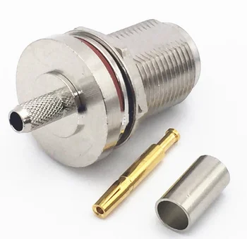 Adaptateurs de connecteur RF à sertir, 10 pièces, N femelle pour RG58 RG142 RG400 LMR195