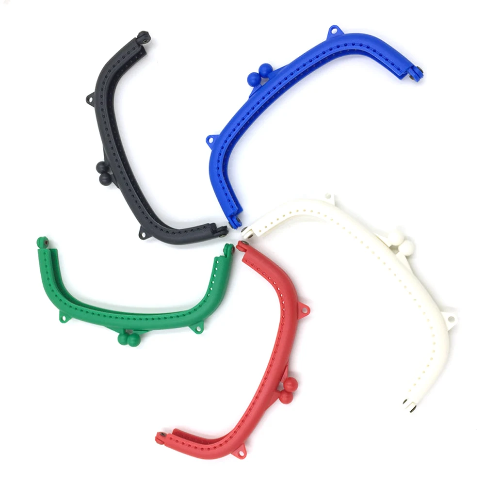 

5Pcs Clasps Pouch Bag Lock Clutch Buckle Mixed Plastic Purse Frames Handbag Handle DIY Crafts Hardware Parts 16cm