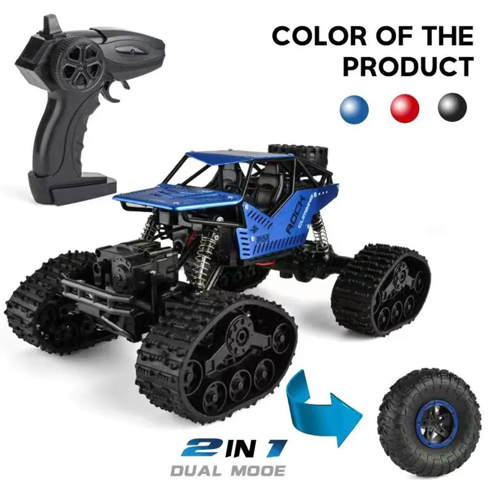 1:14 rcクローラクライミングrc車バギースタントカー2in1キャタピラ