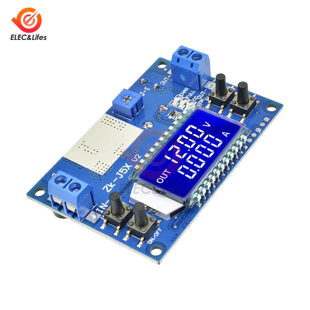 LCD Digital DC-DC 5A Adjustable Constant Current Constant Voltage Converter Buck Step Down Power Supply Module + Acrylic shell