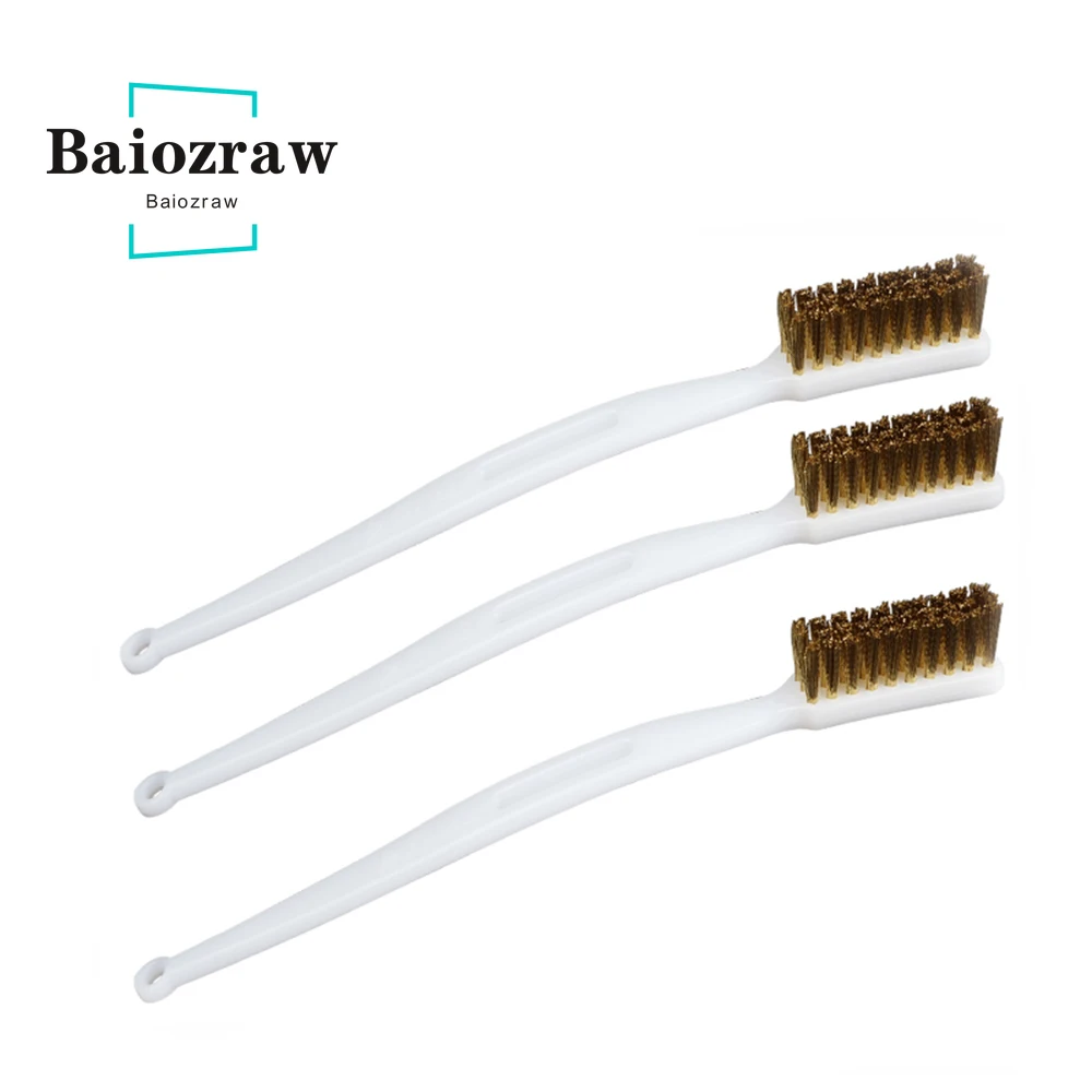 Copper Wire Toothbrush 3D Printer Nozzle Cleaning Hot Bed Cleaning 3D Printer Nozzle Head Cleaning Steel Wire Copper Wire Brush