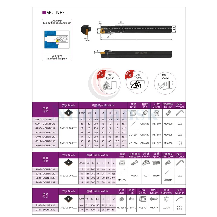 1Pc S16Q-MCLNR12 S20R-MCLNR12 S25S-MCLNR12 Draaibank Draaien Interne Draaigereedschap Bar + 10Pcs CNMG1204 Carbide Cnc Machine Insert Set
