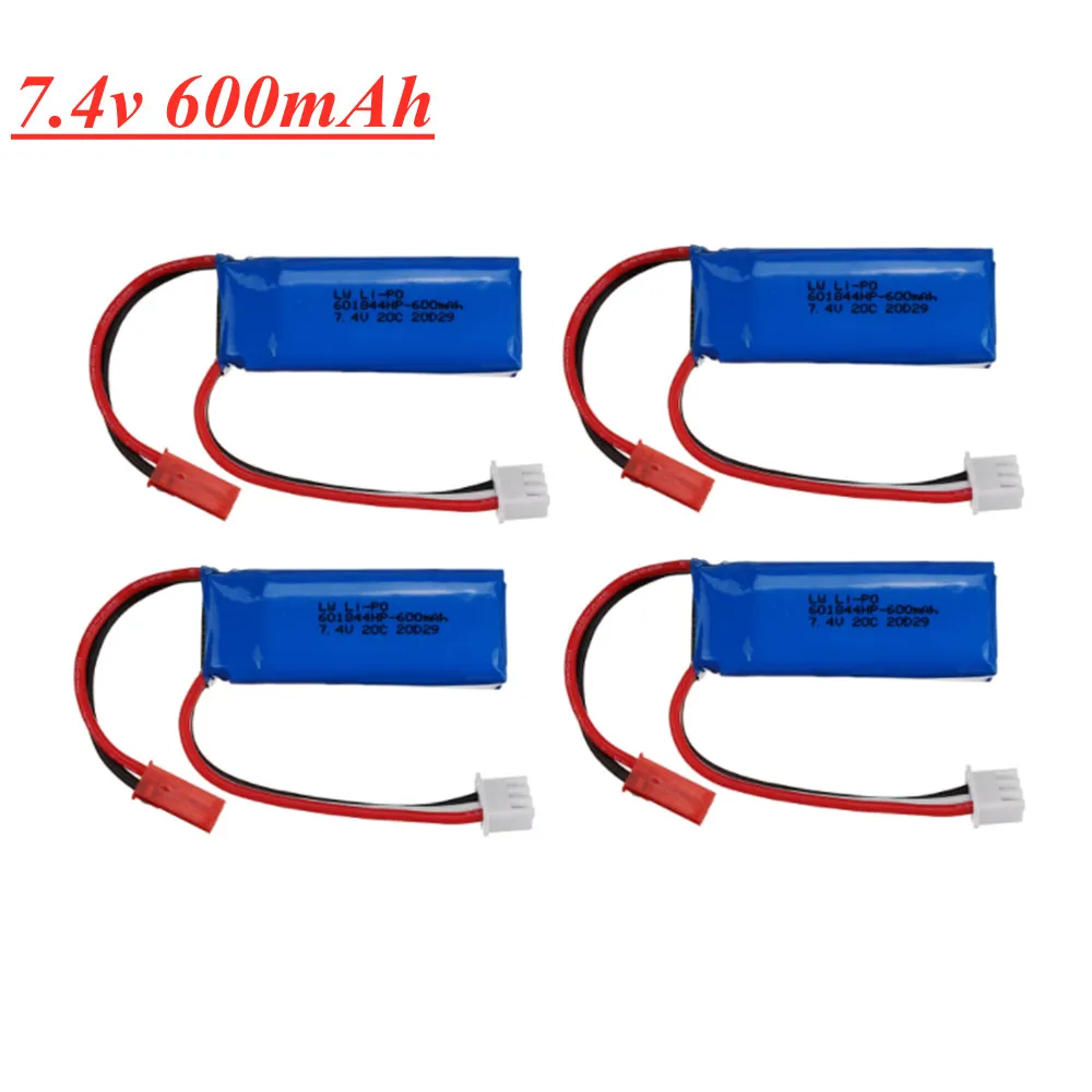 7.4V 600mAh 20C Lipo Battery for WLtoys K969 K979 K989 K999 P929 P939 RC Car Parts 2s 7.4v Battery for WLtoys K969 accessory