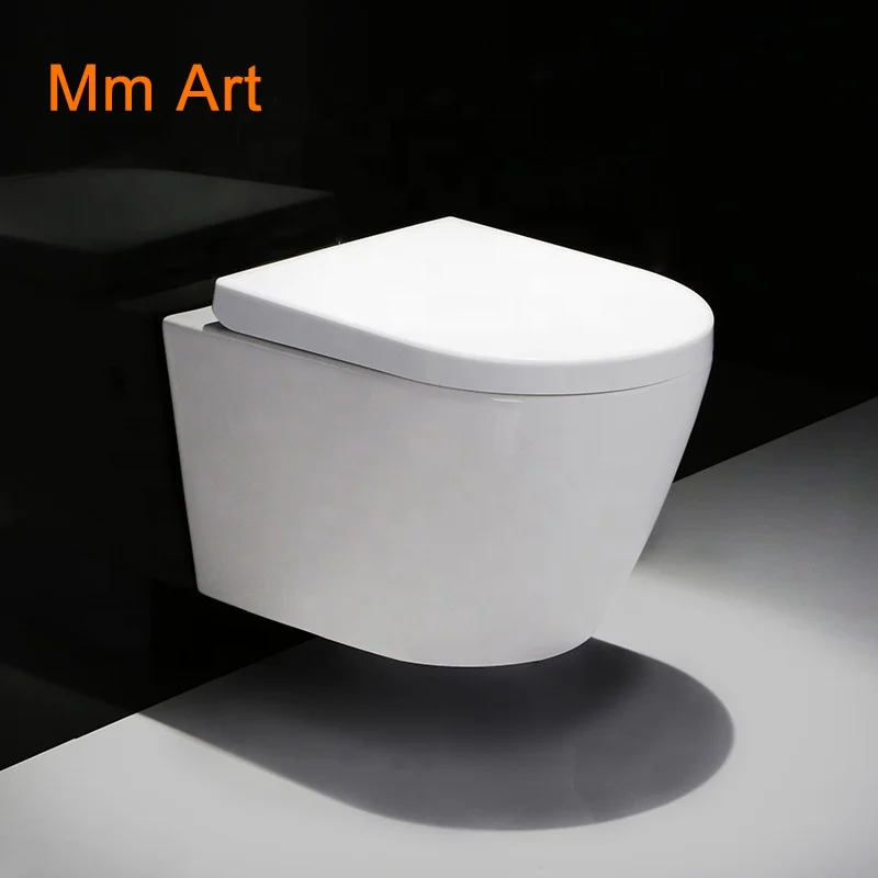 High end European standard ceramic two piece wall hung toilet from China  Wall mounted closestool WC