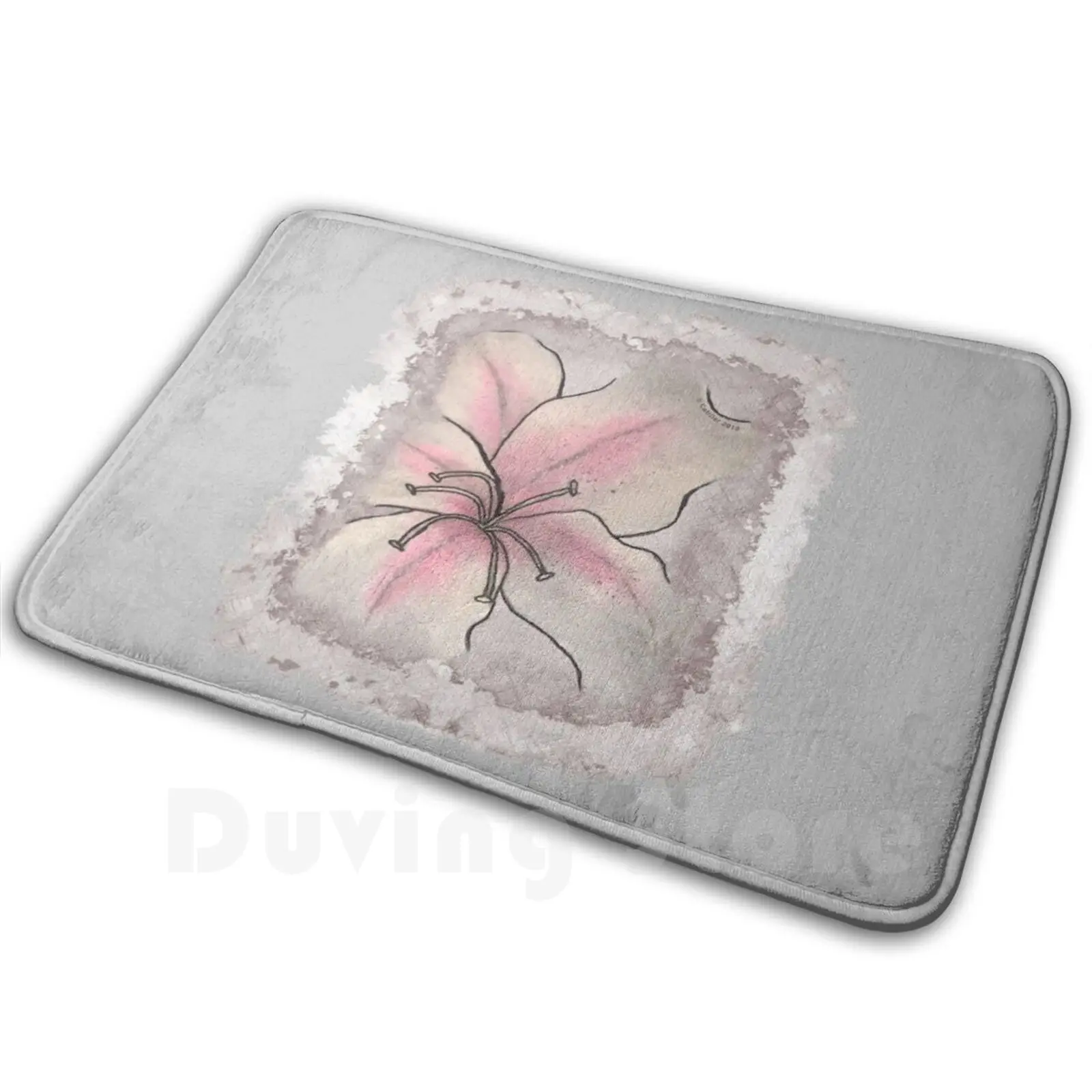 Emerging Lily Carpet Mat Rug Cushion Soft Non-Slip Flower Lily Garden Gardener Gardening Floral Florist