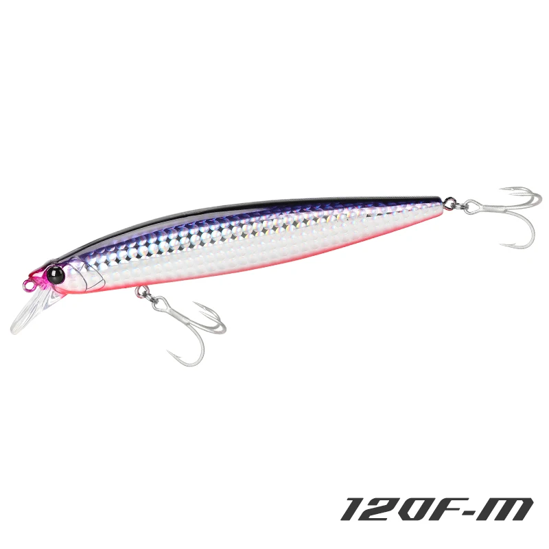 TSURINOYA Meeresfischköder 120F Ultra-Langwurf schwimmender Salzwasser-Minnow-STINGER 120 mm 19 g Gewicht künstlicher Köder