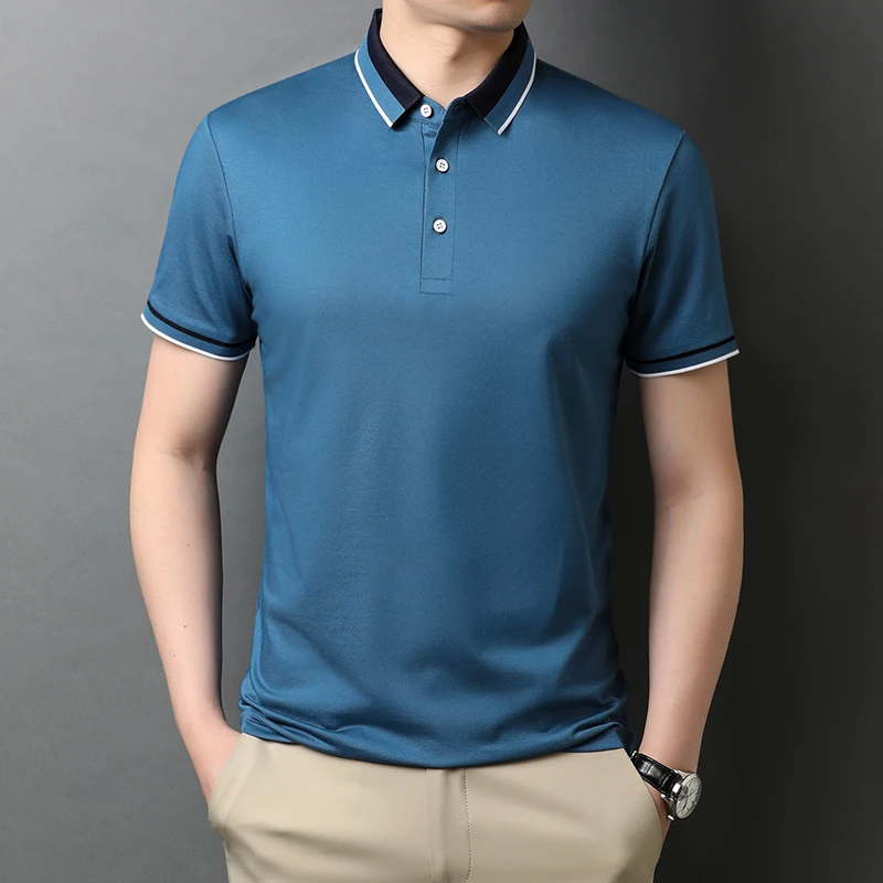 High End New Summer Brand Designer Embroidery Polo Shirt Men Logo Short Sleeve Casual Tops Fashions Korean Fashion Clothing