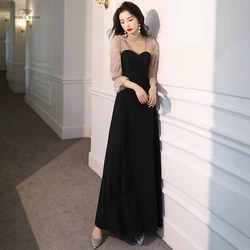 Evening Dresses  Floor-Length  Prom Dress  A-Line  Dresses Woman Party Night Customized