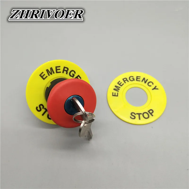 22 مللي متر 40 مللي متر XB2-ES142C رئيس الفطر إيقاف الطوارئ مفتاح بـزر دفع مع مفتاح 10A/600V