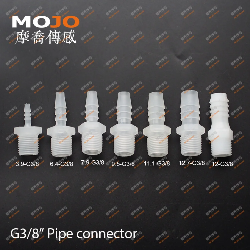 

2020 straight-through joint to G3/8" male thread connector pipe fitting OD:3.9mm-12.7mm (10pcs/lots)