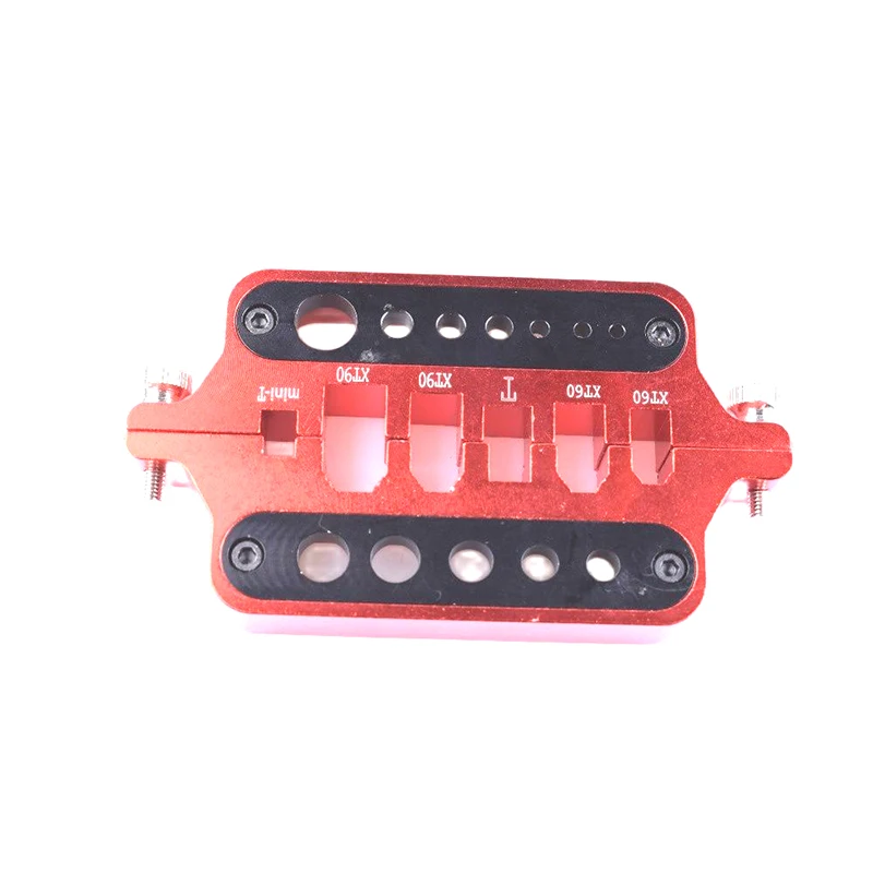 

Red Aluminum multifunction soldering jig aid with black thermal insulating layer for XT60 XT90 deans connector