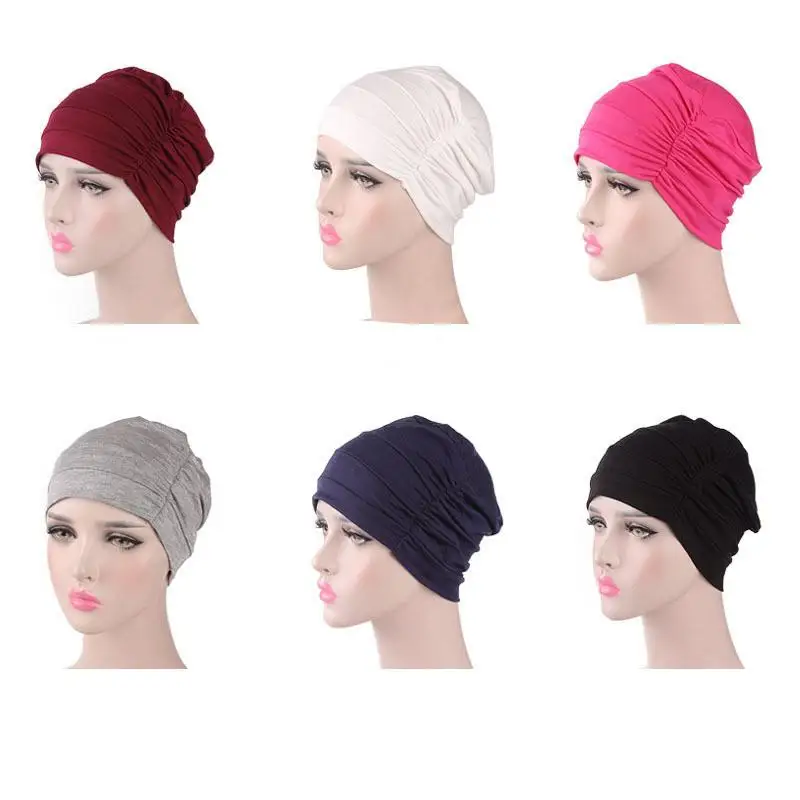 

Fashion Women Muslim Bonnet Headscarf Beanie Cap Modal Cotton Islamic Turban Head Wrap Cover Hat Arab Ladies Bonnet Bandana Hat