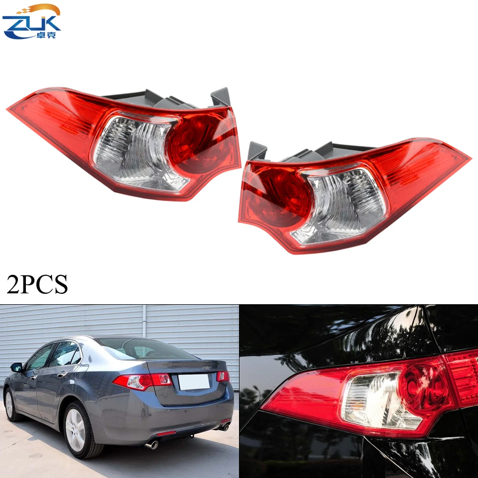 

ZUK Pair Car Tail Light Taillight For HONDA ACCORD CU1 CU2 TSX 2008-2012 Taillamp Rear Brake Reverse Turn Signal Combined Lamp