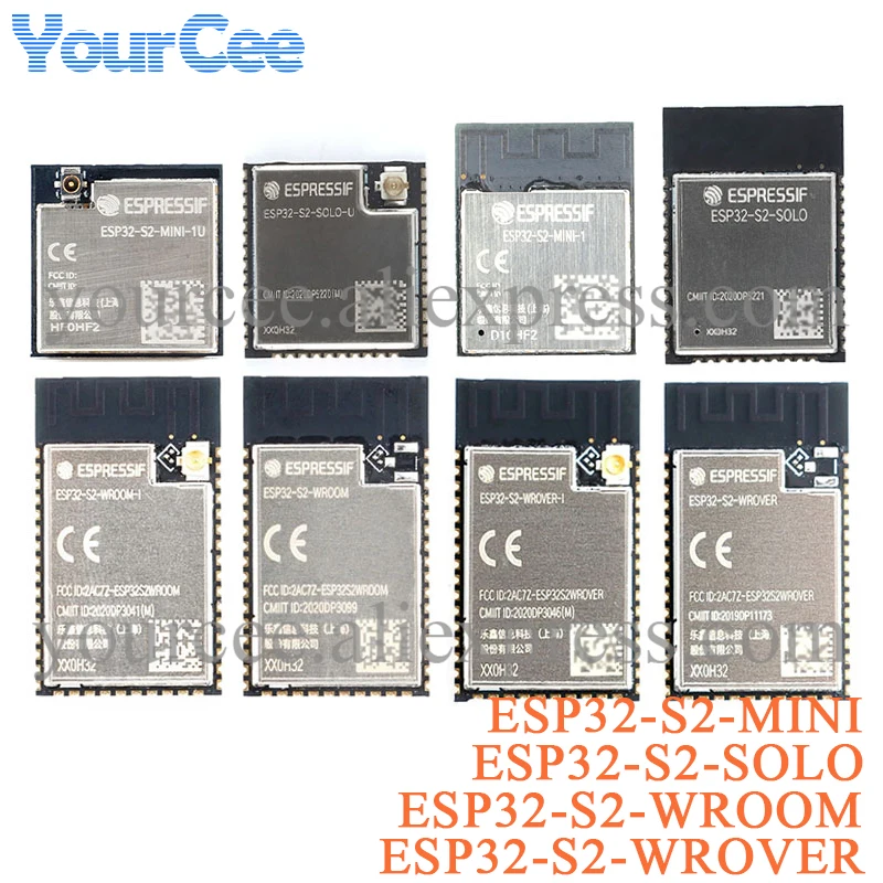 ESP32-S2-WROVER-I S2-WROOM S2-WROVER-I S2-SOLO S2-SOLO-U S2-MINI-1U S2-MINI-1 4M 8M 16M 32bit ESP32 S2 WiFi MCU Wireless Module