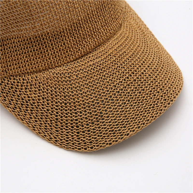 Chapeau de Paille pour Femme, Casquette de Baseball, Réglable, Couleur Unie, Anti-UV, Protection Solaire, Décontracté, pour l\'Extérieur, Nouvelle