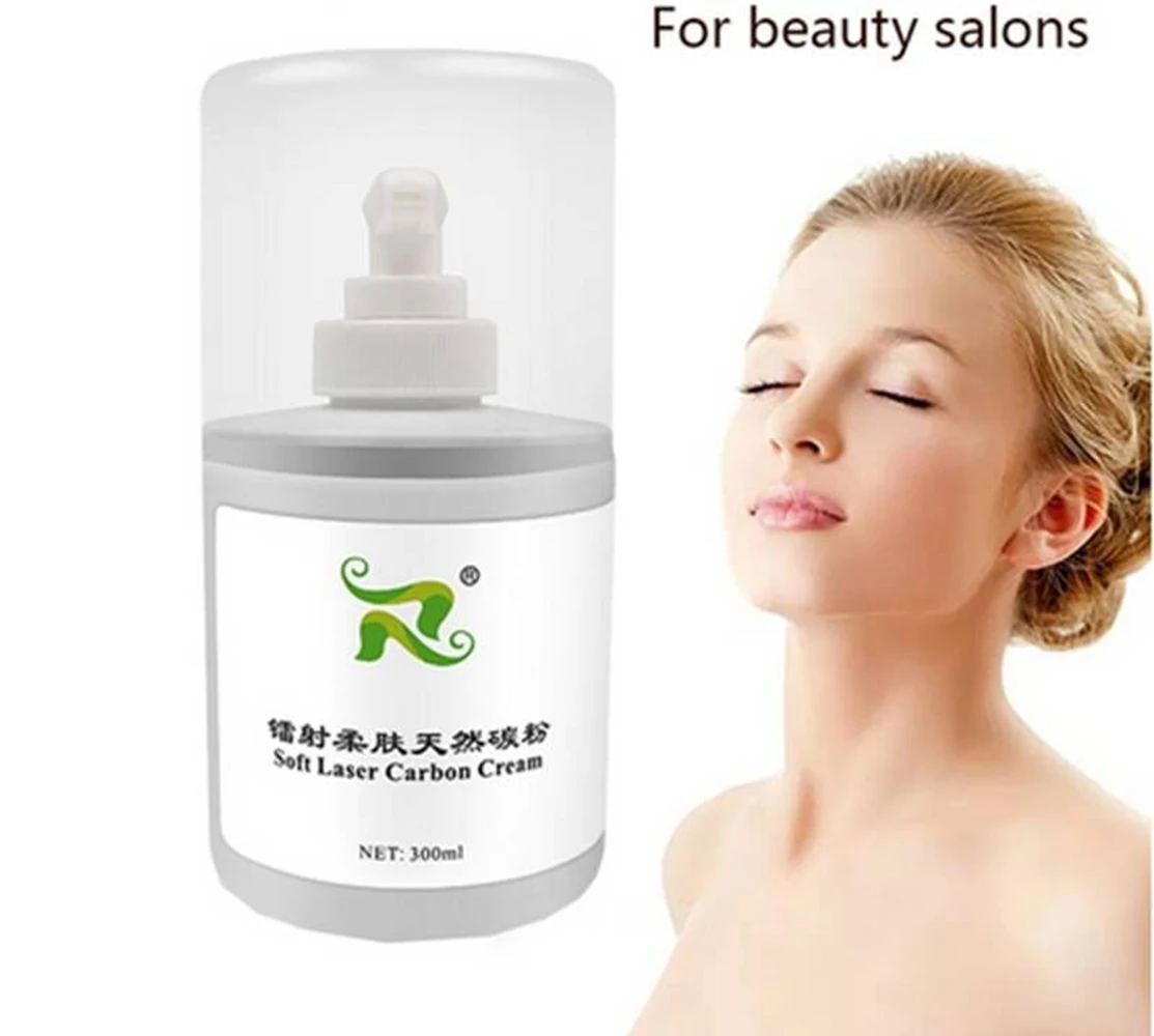 New Arrival !! Soft Laser Carbon Cream Gel For ND Yag Laser Skin Rejuvenation Treatment Active Carbon Cream 300ML