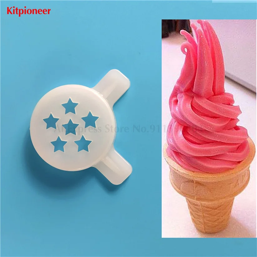 6Pcs Quality Ice Cream Machine Stars Noodles Shaped Moulding Lids Spare Parts For Soft Service Front Panel Modeling Cap