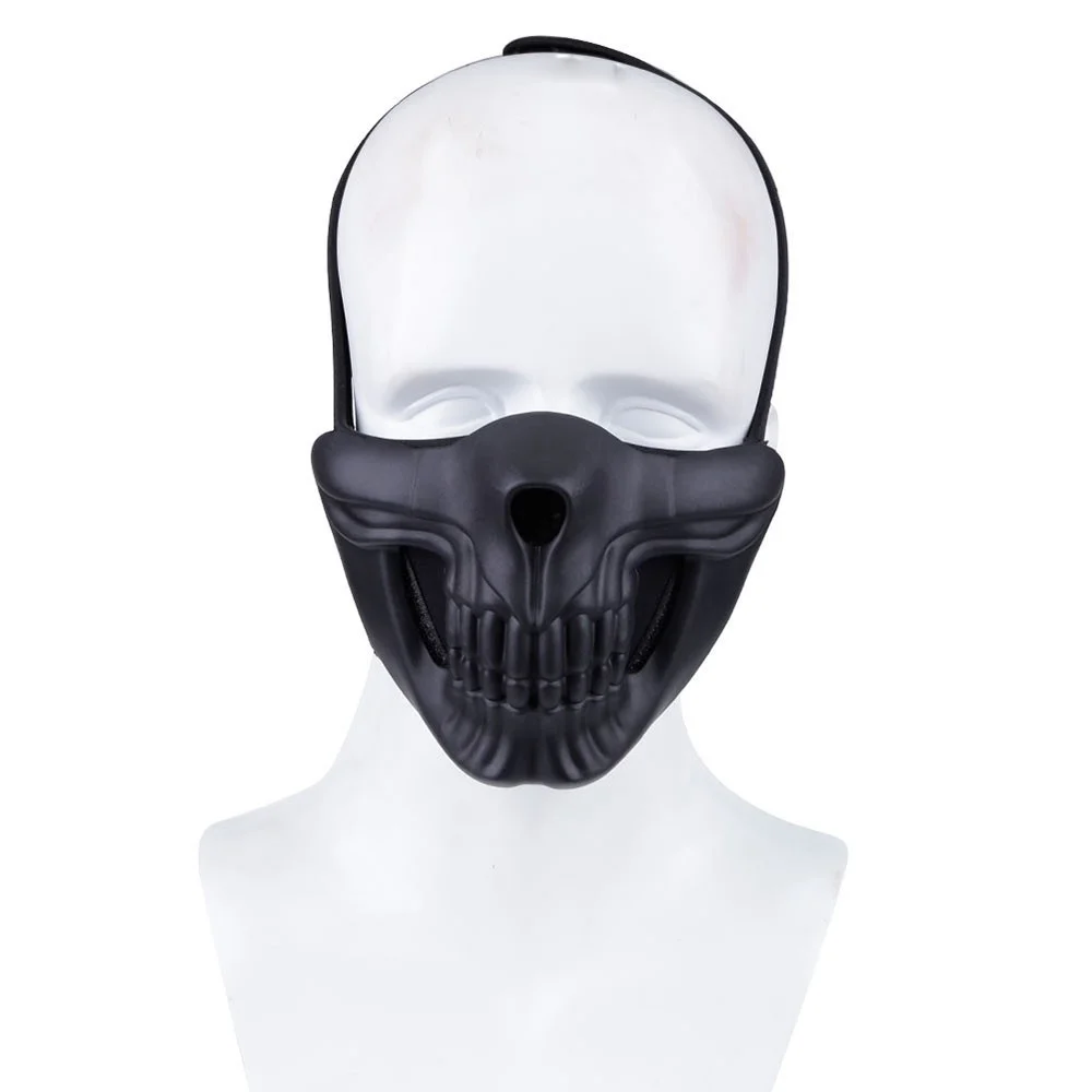 Halloween CS Tactical Half-face Skeleton Protective Mask Chief Military Fans Outdoor Riding Horror Ghost Face Mask