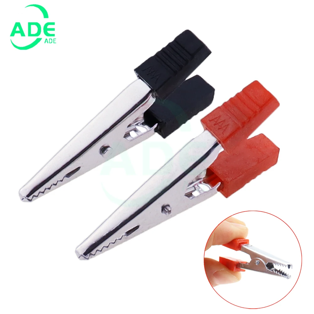 50mm Red Black Alligator Clips Crocodile Terminal Test Electrical Battery Crocodile Clamp