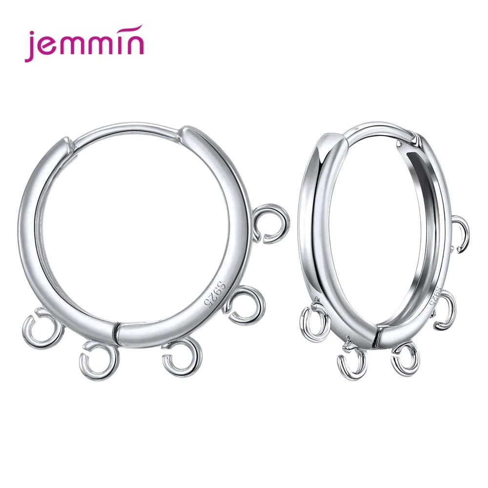 

Wholesale DIY 925 Sterling Silver Earrings Connect Hooks Earrings Handmade Jewelry Accessories 17mm Components