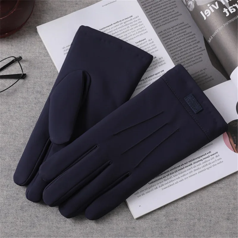 Fashion Hot Gloves Male Autumn Winter Touchscreen Plus Velvet Thermal Anti-Slip Run Windproof And Waterproof Driving WM002