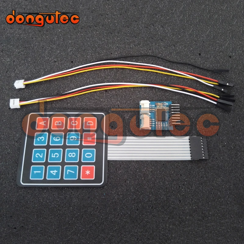 I2C Toetsenbord Rugzak Board I2C Toetsenbord Module 4X4 Matrix Array 4 Pin Vrouwelijke Jumper Matrix Toetsenbord