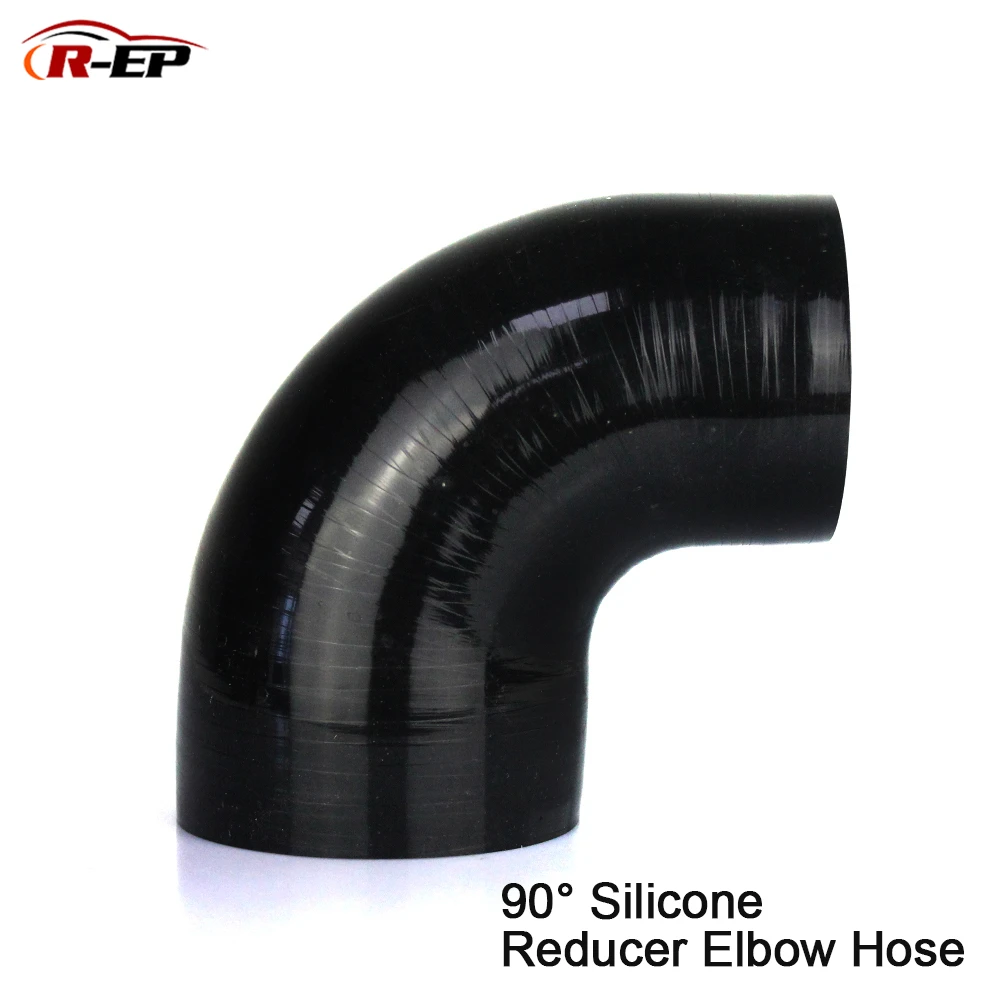 R-EP 90 degrees Reducer Silicone Elbow Hose 38 51 57 70 89 89MM Rubber Joiner Bend Tube for BMW Toyota Cold Air Intake Hose