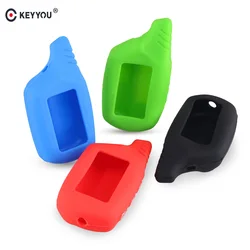 KEYYOU Silicone Case For Starline B9 B6 A91 A61 LCD KGB FX-5 Jaguar ez-one Keychain Car Remote Cover 2 Way Alarm