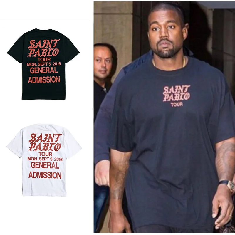 2024 Singer Kanye West Saint Pablo Tour T shirtS I Feel like Paul Cotton T-shirt Men Women Oversize YZY STAGIONE 5 Tee 350 Boost