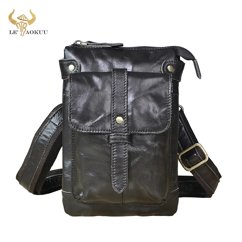 Leather Men Multifunction Designer Casual Mochila Shoulder Messenger Bag Fashion Belt Waist Pack Bag Phone Tablets Case 8711-g