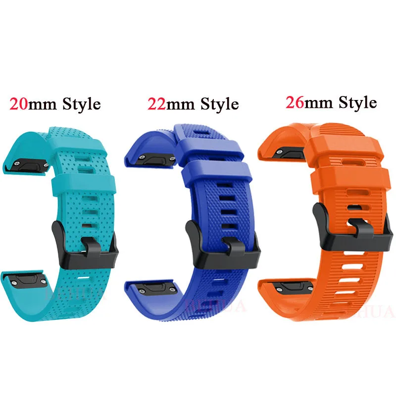 BEHUA-Correa de silicona para reloj inteligente, pulsera de repuesto de 20/22/26mm para Garmin Fenix 5S/6S/5/6/5X/6X, con GPS, de liberación rápida y ajuste fácil