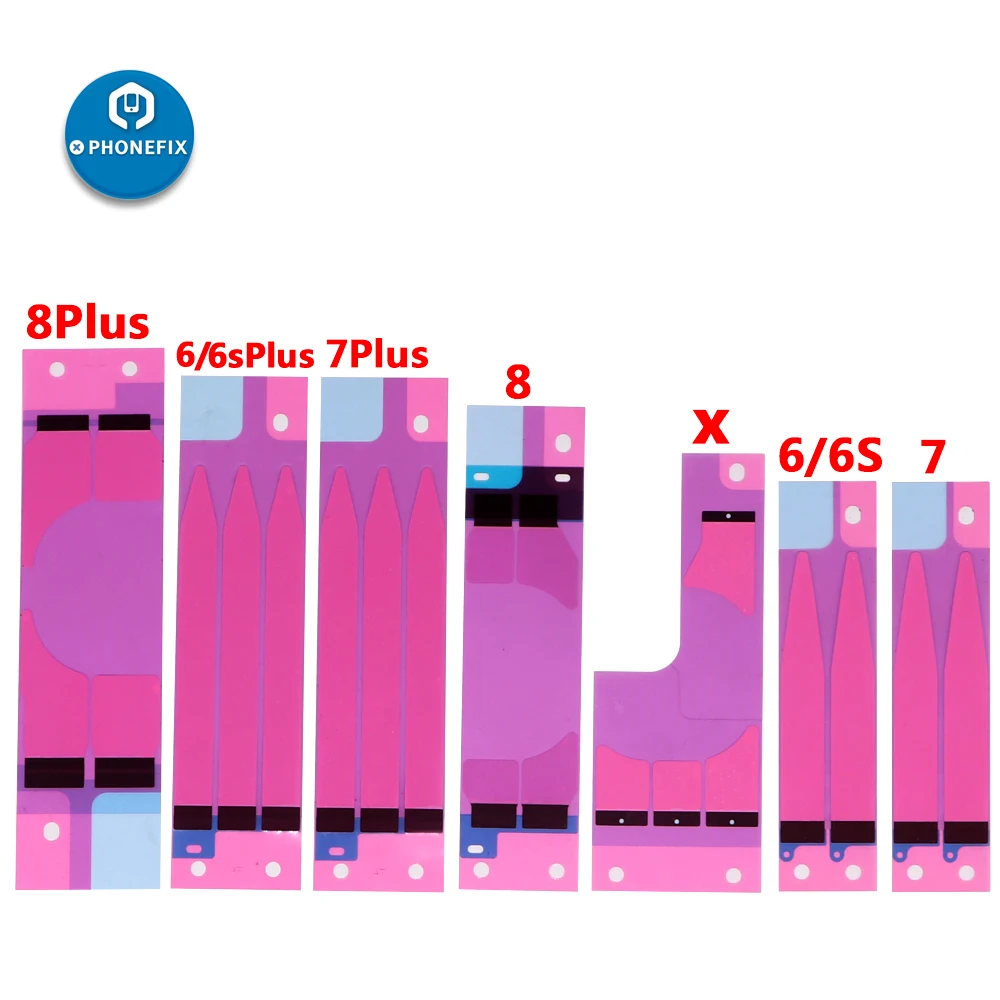 10pcs/lot Battery Adhesive Sticker Battery Repair for iPhone 6 6P 6S 7 7Plus 8 8P X Double Tape Pull Trip Glue Replacement Parts