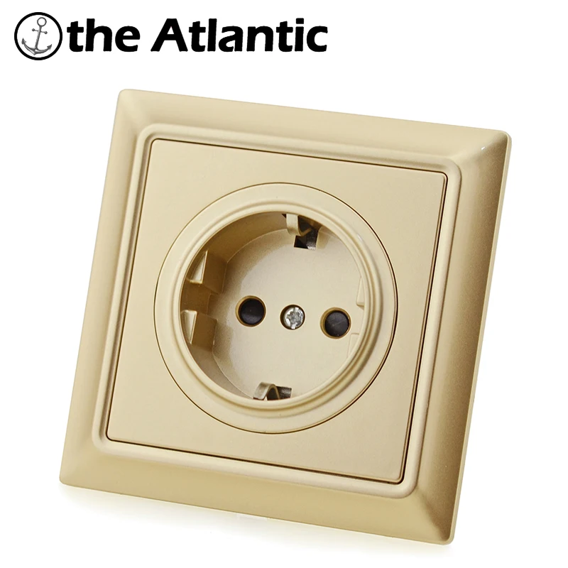 L1 Series- EU DE French Power Socket Switch USB RJ45 HDMI-compatible Function Module Frame DIY Free Combination Gold Plastic