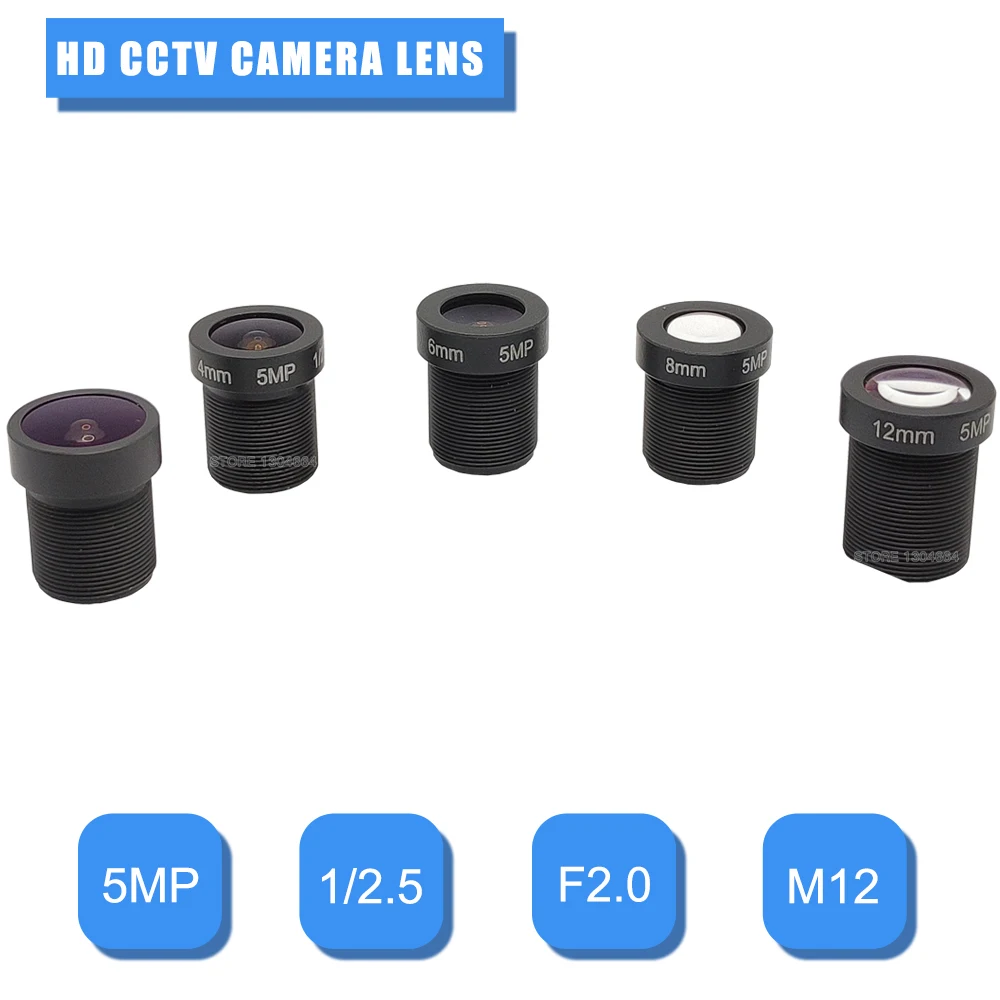 HD 5MP 2.8/3.6/6/8/12mm CCTV Lens 1/2. 5