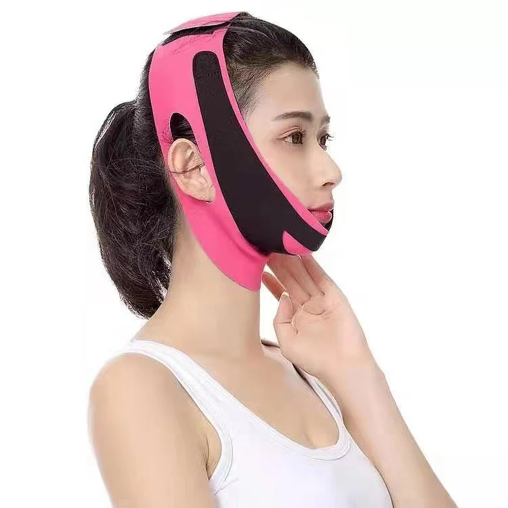 Elastic Face Slimming Bandage V Line Face Shaper Women Chin Cheek Lift Up Belt Facial Massage Strap Face Skin Care Beauty Tools