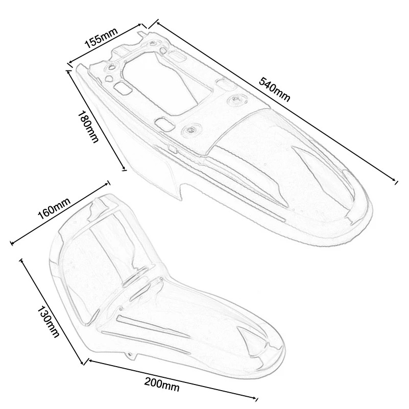 Bodywork Plastic Fairing Body Kit For YAMAHA PW50 PY50 PW 50 PEE WEE Plastic Fender Body Seat Gas Tank Kit