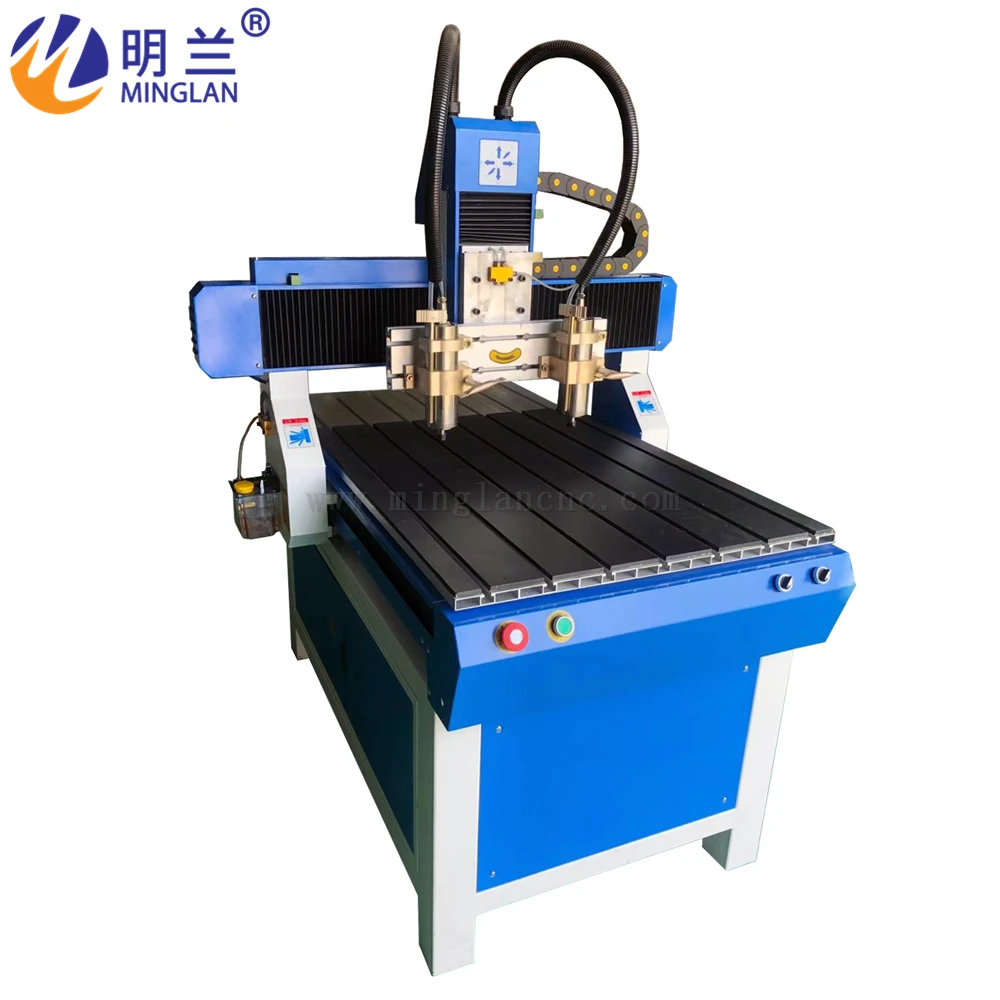 6090 CNC Router Engraving Machine Small Automatic Milling Cutter With Two Spindle