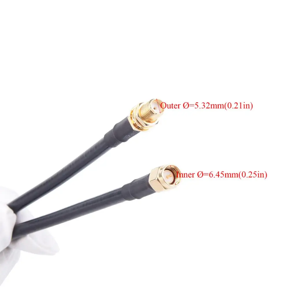 30M RG58/50-3 RF Coaxial Cable SMA/N Female/Male to Male Extension Wire For Amplifier Signal Booster Antenna