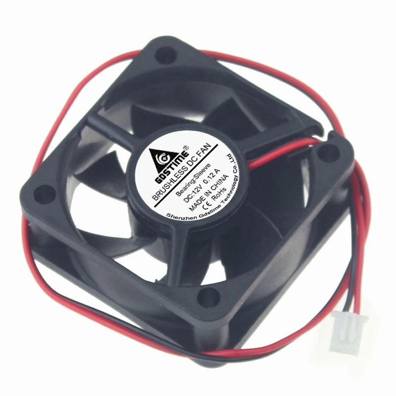 10 Pieces Gdstime 12V 2Pin 5020 50x50mm 5cm  DC Cooler Industrial Motor Equipment Case 50mm x 20mm 50mm Cooling Fan