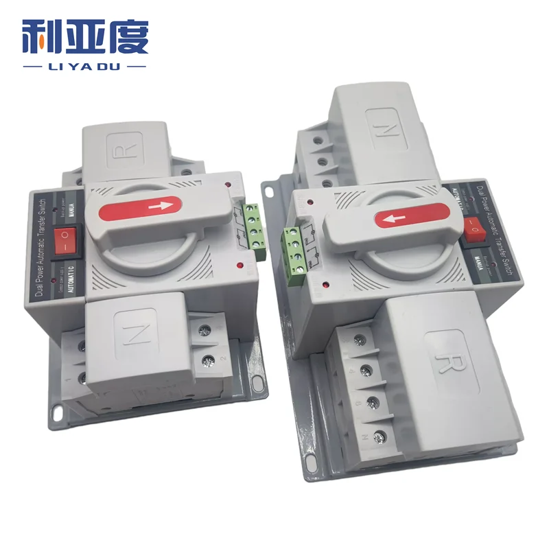 2P 4P 32a-63a type automatic ats dual power transfer switch Transfer Switch 4P Power Transfer Switch Circuit Breakers 380V MCB